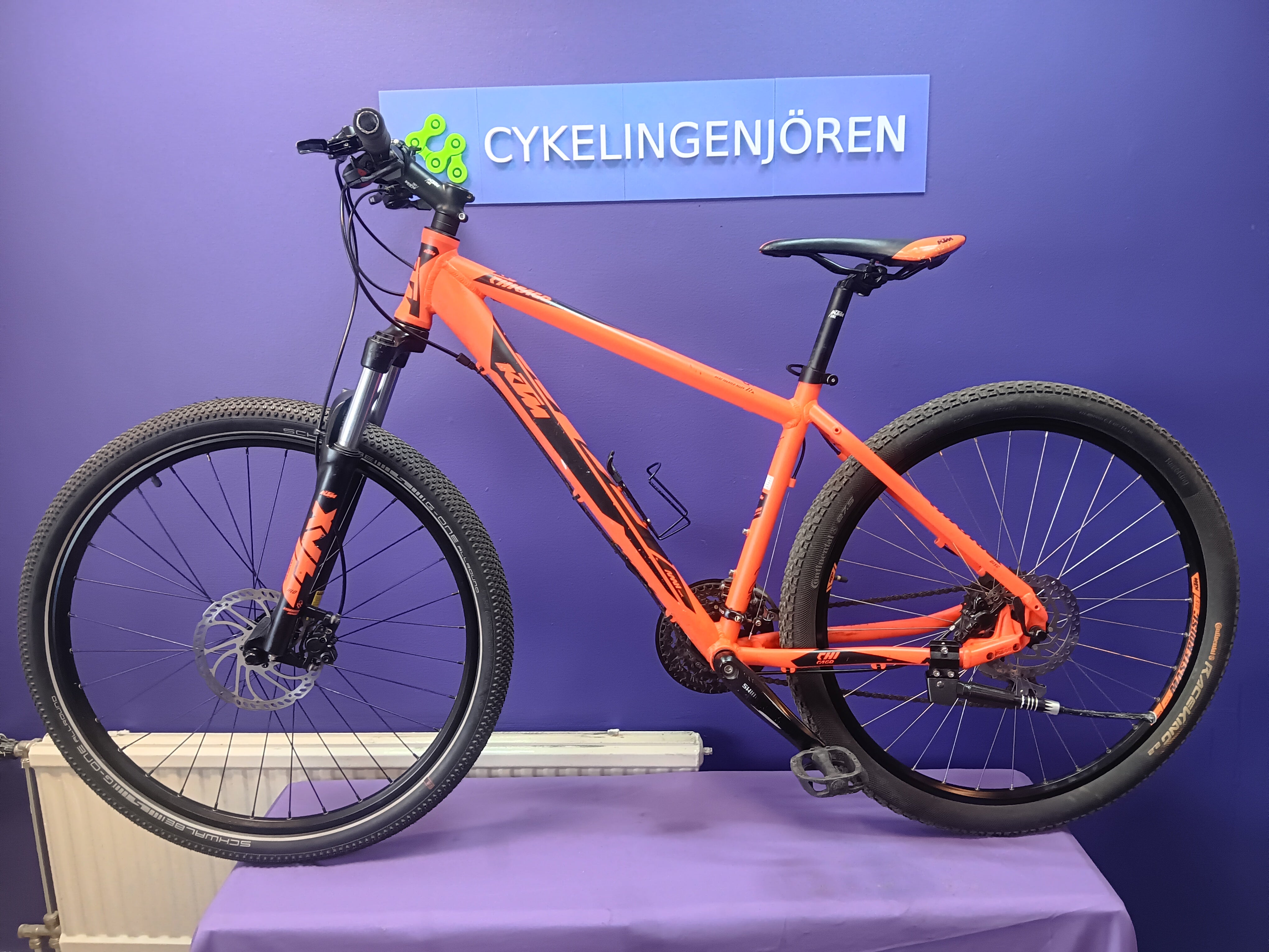ktm mountainbike orange Begagnad KTM Mountainbike –Orange/Svart – Cykelingenjören